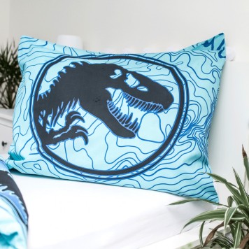 Jurassic World Dinosaur Tracker Glow-in-the-Dark Bedding Set 140×200cm, 70x90 cm