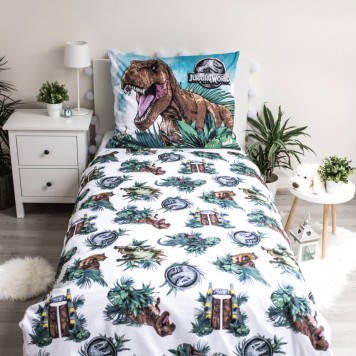 Jurassic World Roar glow-in-the-dark bedding cover 140×200cm, 70x90 cm