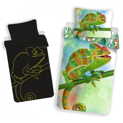 Animals Chameleon Glow-in-the-Dark Bedding Set 140×200cm, 70x90 cm