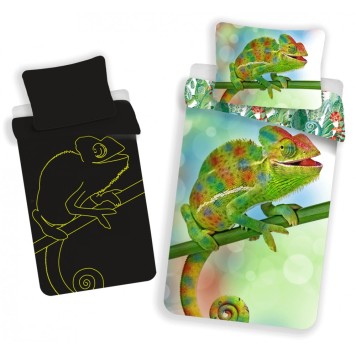 Animals Chameleon Glow-in-the-Dark Bedding Set 140×200cm, 70x90 cm