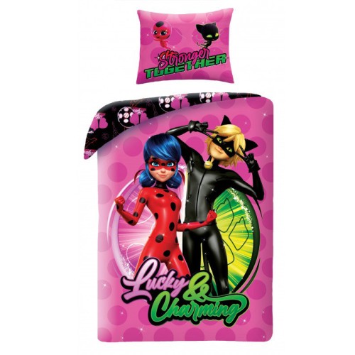 Miraculous Ladybug Lucky bed linen cover 140×200cm, 70×90 cm