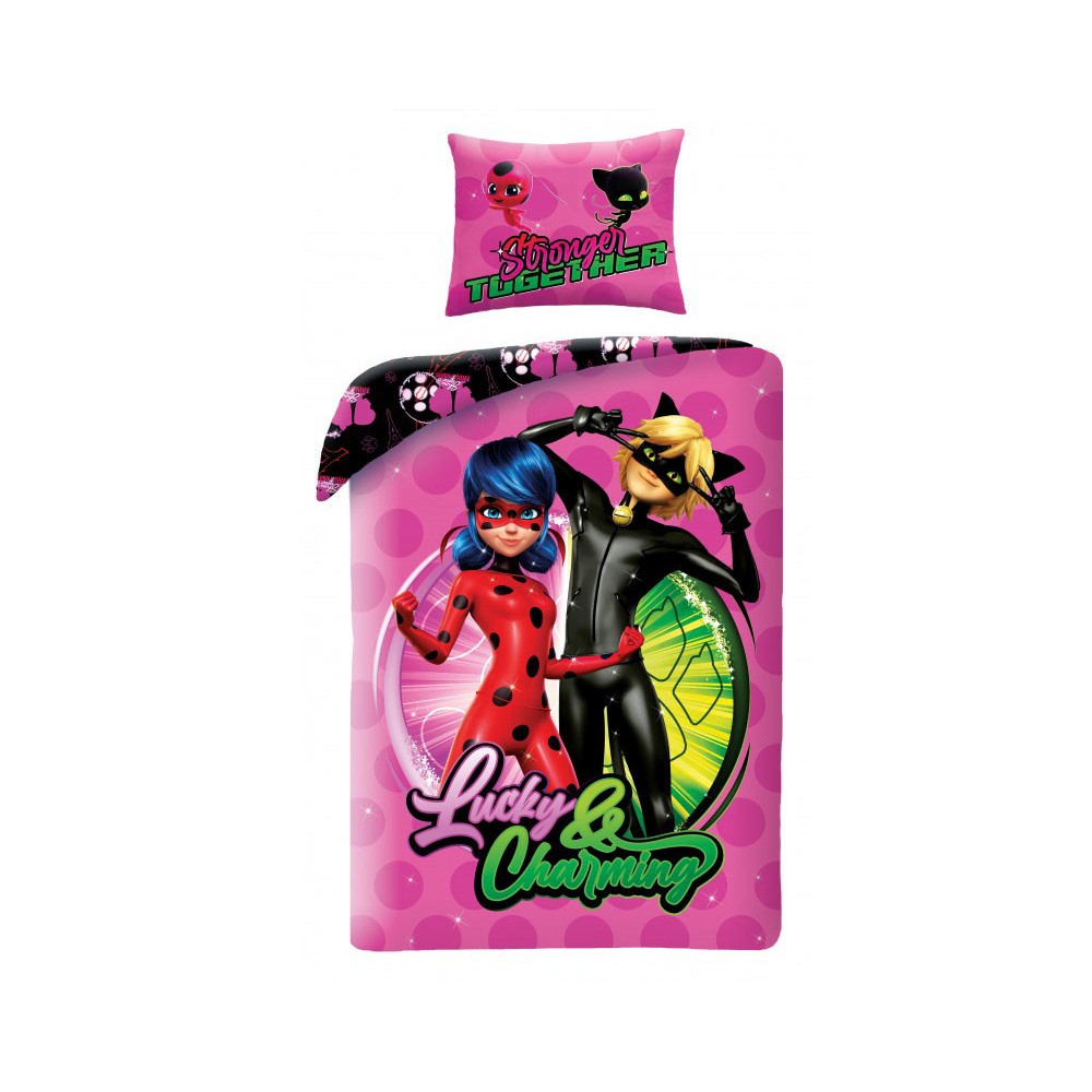 Miraculous Ladybug Lucky bed linen cover 140×200cm, 70×90 cm
