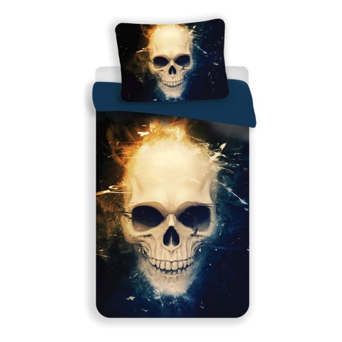 Halloween Dark Skull Bedding Set 140×200cm, 70x90cm microfibre