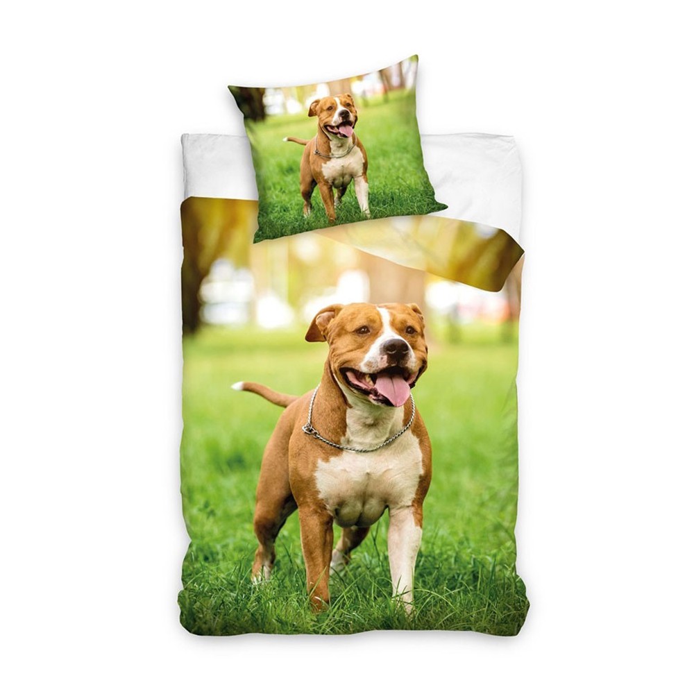 Animals Staffordshire Dog bedding set 140×200cm, 70×90 cm