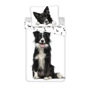 Dog Border Collie bedding cover 140×200cm, 70×90 cm