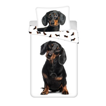 Dog Dachshund bedding cover 140×200cm, 70×90 cm