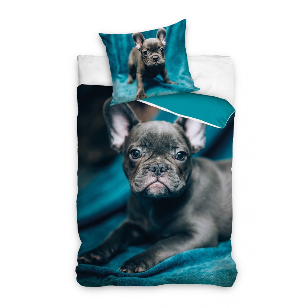Dog French Bulldog bedding set 140×200cm, 70×90 cm