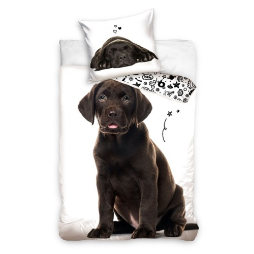Dog Labrador bedding set 140×200cm, 60×70 cm