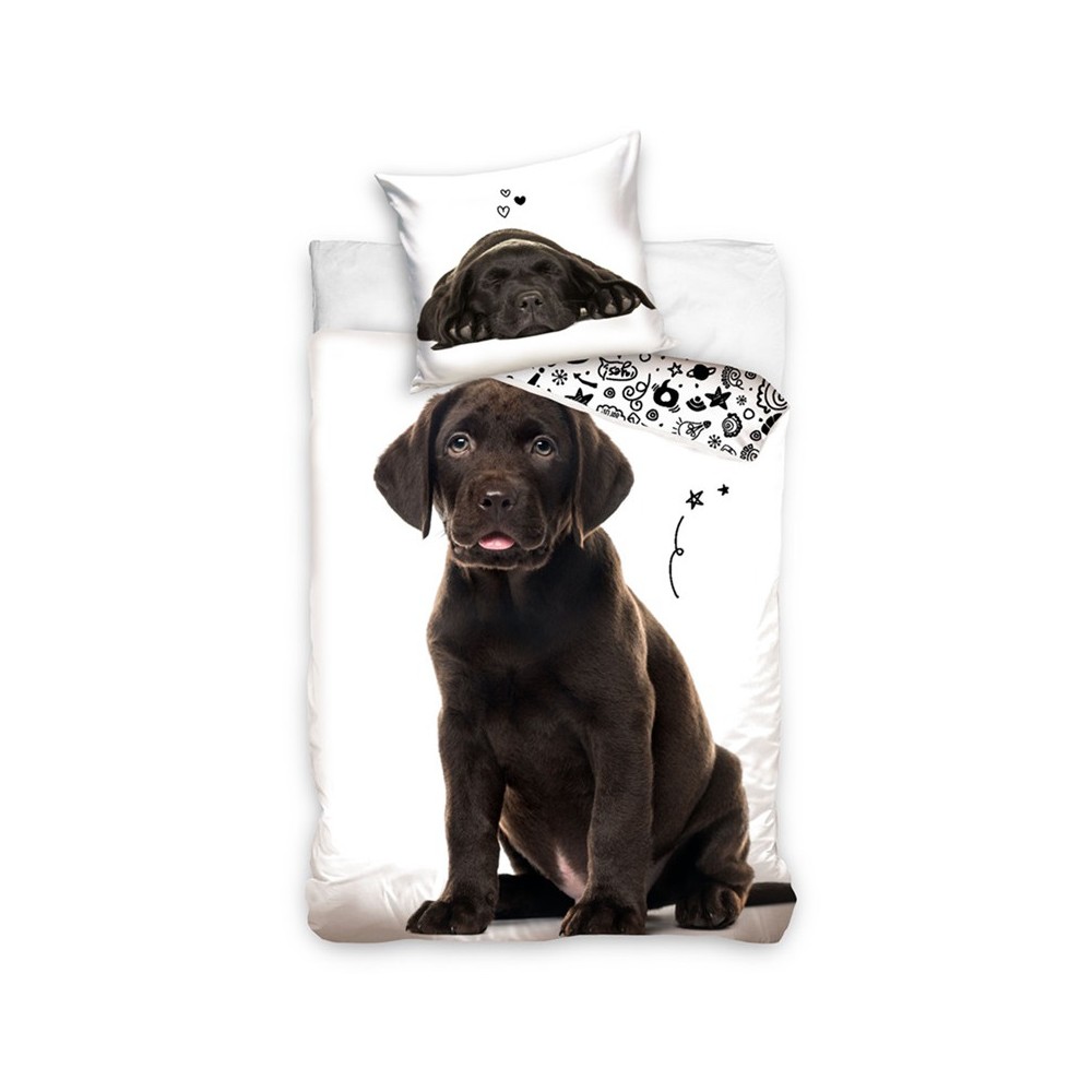 Dog Labrador bedding set 140×200cm, 60×70 cm