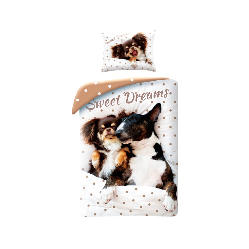 Animals Sweet Dreams Dog Bedding Set 140×200cm, 70×90 cm