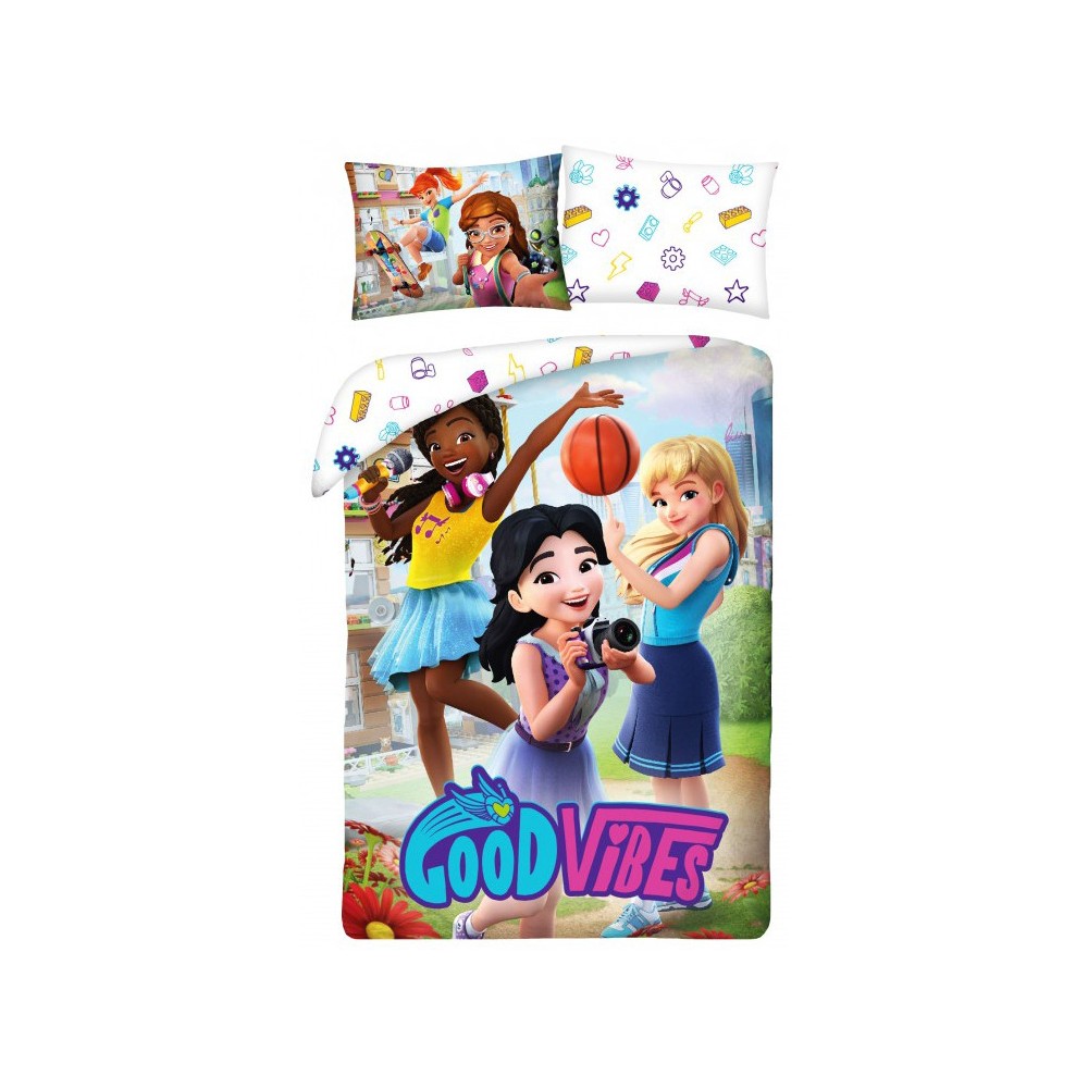 Lego Good Vibes Friends bedding set 140×200cm, 70×90 cm