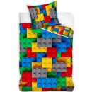 Bricks Lego patterned bedding set 140×200cm, 70×90 cm