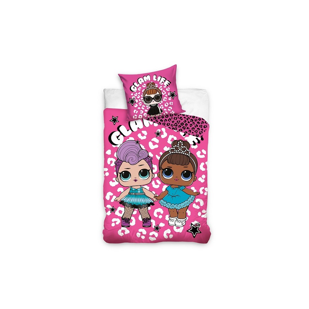LOL Surprise Glam bedding set 140×200cm, 70x90 cm