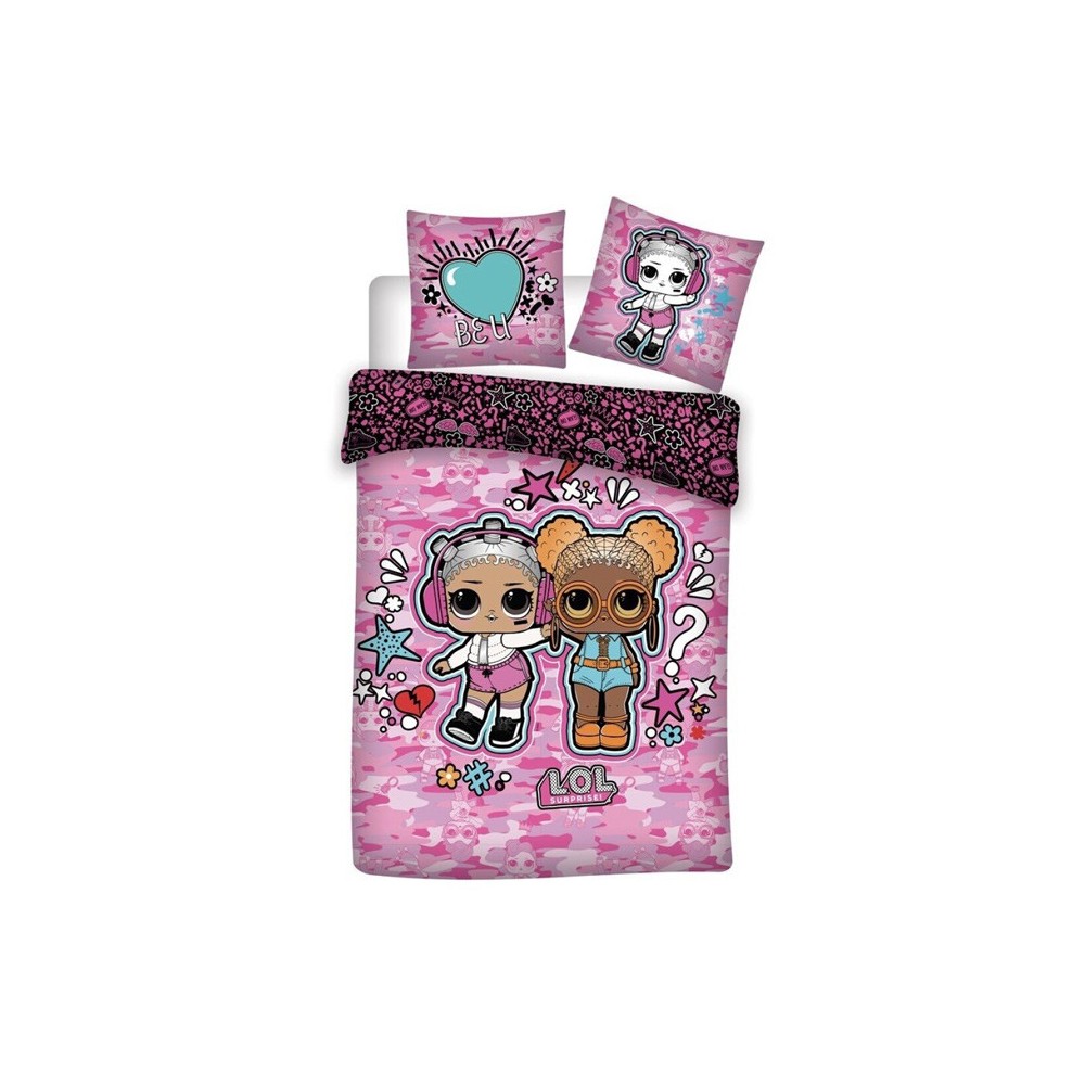 LOL Surprise bedding set 140×200cm, 63×63 cm microfibre