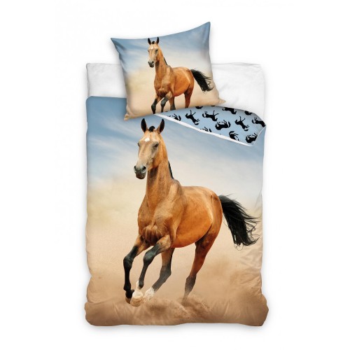 Horses Gallop Bedding Cover 140×200cm, 65×65 cm