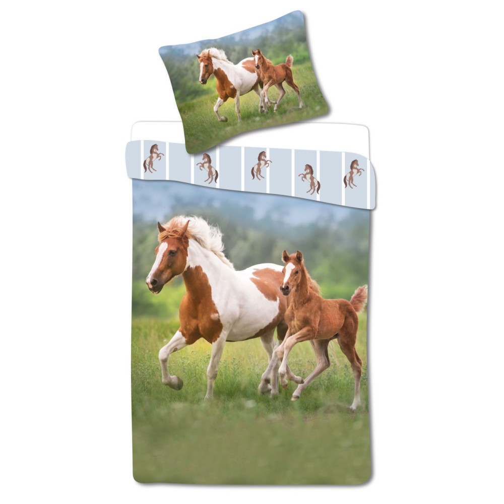 Horses Little Hooves bedding cover 140×200cm, 70×90 cm