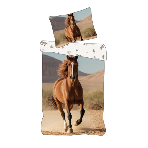 Horses Mustang bedding cover 140×200cm, 70×90 cm