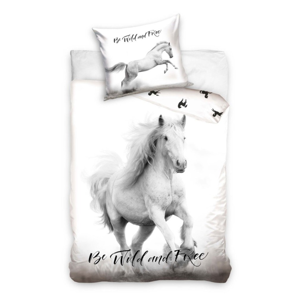 Animals Wild and Free Horse bedding set 140×200cm, 70×90 cm