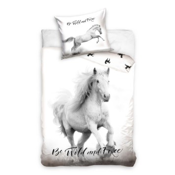 Animals Wild and Free Horse bedding set 140×200cm, 70×90 cm