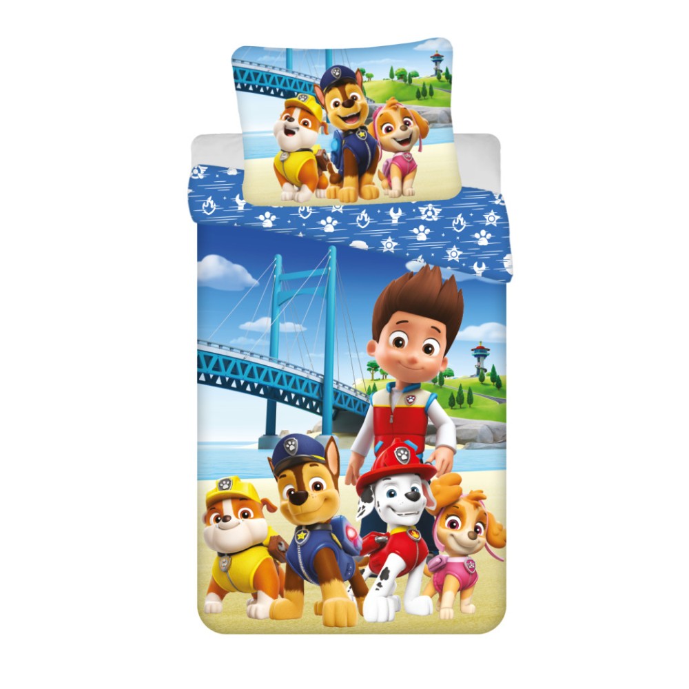 Paw Patrol Bridge Bedding Set 140x200 cm, 70x90 cm