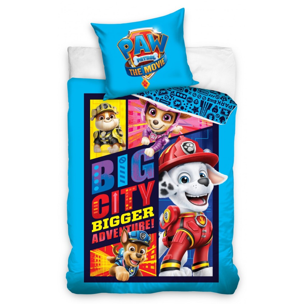 Paw Patrol City bedding cover 140×200cm, 70×90 cm
