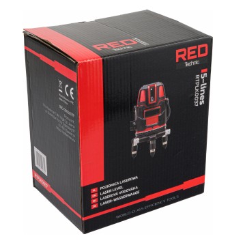 POZIOMICA LASEROWA LASER KRZYŻOWY 360 CZERWONY RTPLK0037
