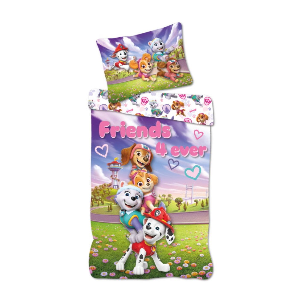 Paw Patrol Friends 4 Ever bedding set 140×200cm, 70×90 cm