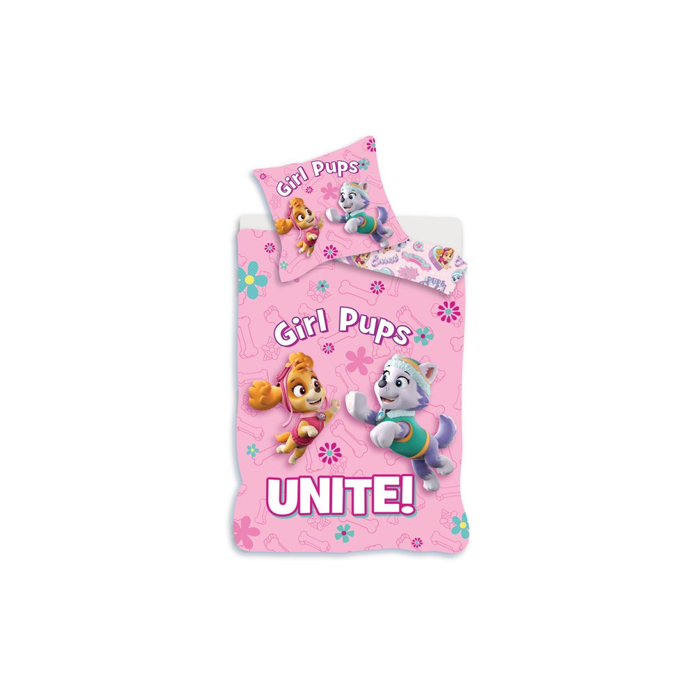 Paw Patrol Girl Pups Unite bedding cover 140×200cm, 60×63 cm