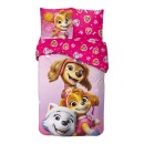 Paw Patrol Pink Squad bed linen set 140×200cm, 65x65 cm