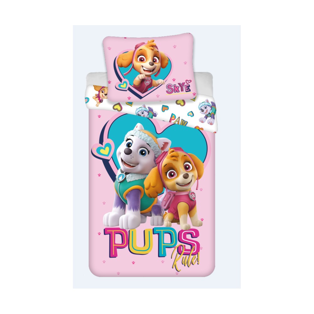Paw Patrol Pups Rule bedding set 140x200cm, 70x90 cm