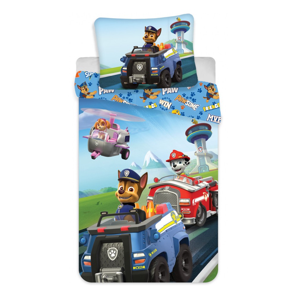 Paw Patrol Road Bedding Set 140×200cm, 70×90 cm