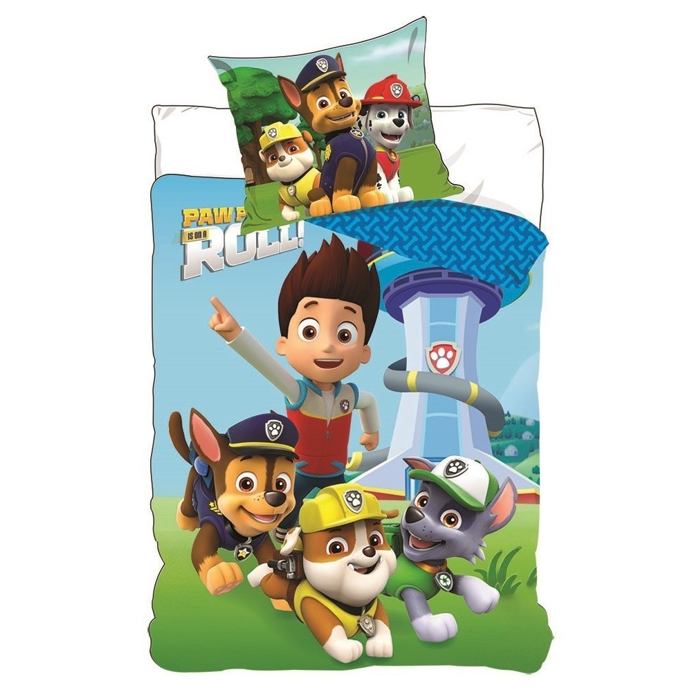 Paw Patrol is on a Roll bedding set 135×200cm, 80×80 cm