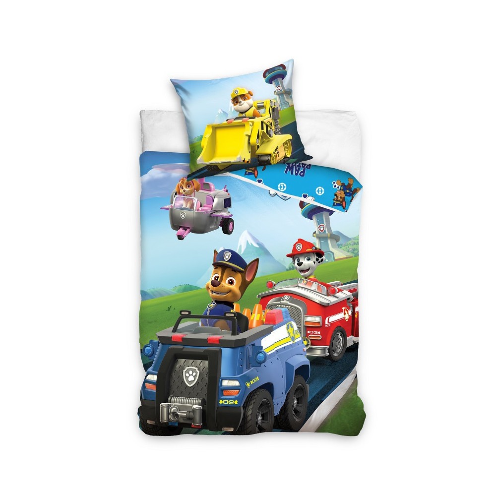 Paw Patrol Transportation  bedding set 140×200cm, 70x90 cm