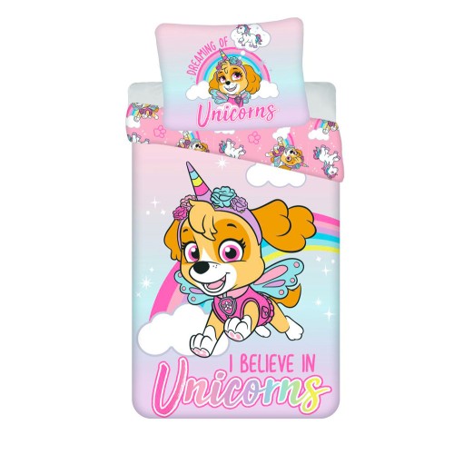 Paw Patrol Unicorn Dreams bed linen cover 140x200 cm, 70x90 cm