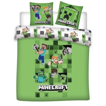 Minecraft double, double duvet cover 240×220cm, 65x65 cm