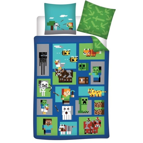 Minecraft bedding set 140×200cm, 65×65 cm