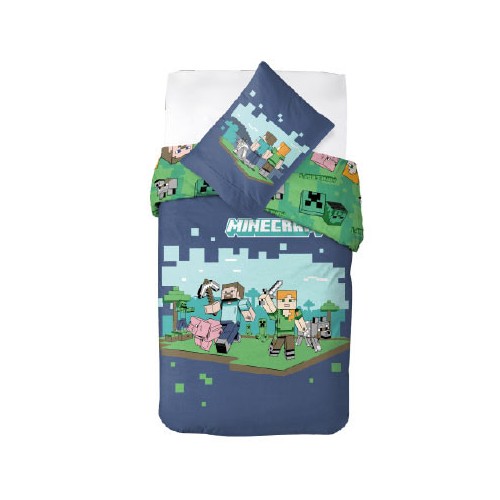 Minecraft CraftWorld bedding cover 140×200cm, 70×90 cm