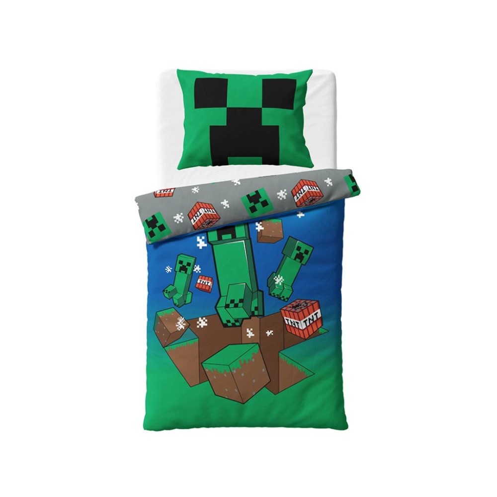 Minecraft Creeper Explode bedding set 140×200cm, 70×90 cm