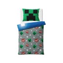 Minecraft Creeper Explode bedding cover 140×200cm, 80×80 cm