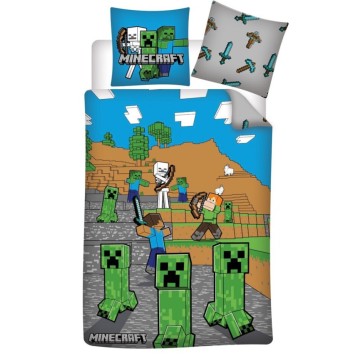 Minecraft Desert bedding set 140×200cm, 63×63 cm microfibre