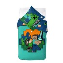 Minecraft Diamond Defender bedding set 140x200cm, 70x90 cm