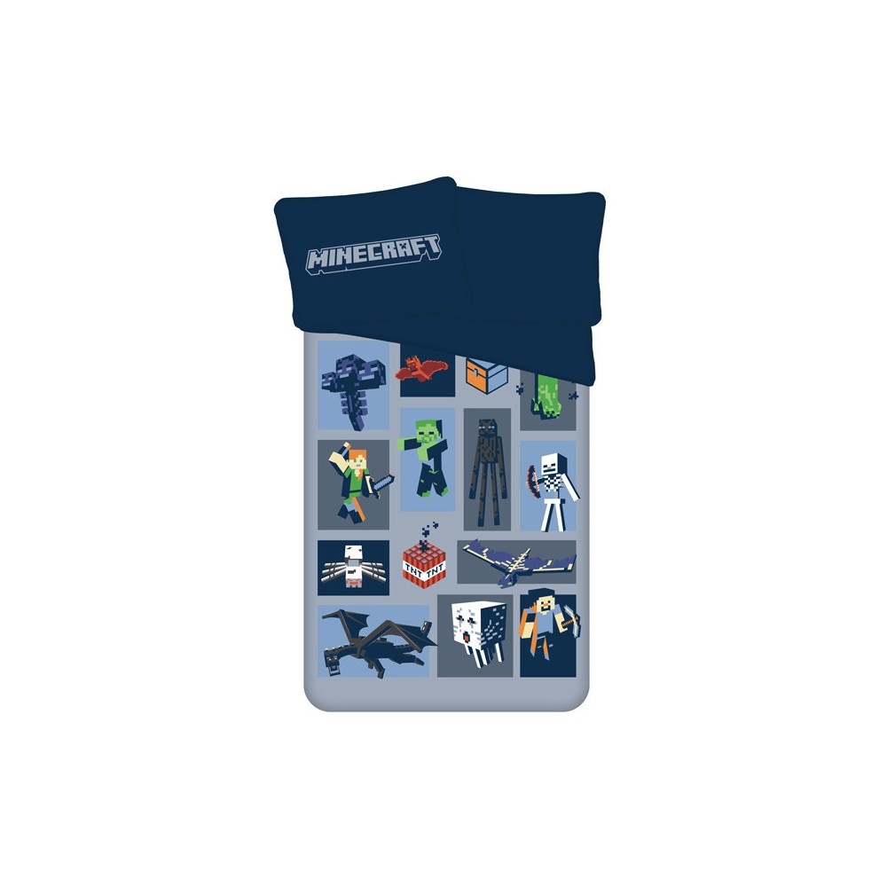 Minecraft Emblematic bedding cover 140×200cm, 70×90 cm microfiber