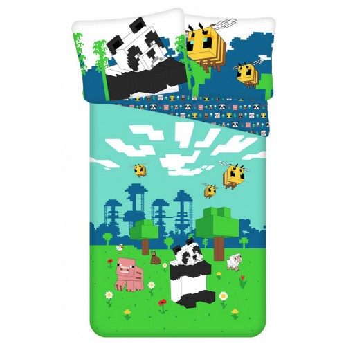 Minecraft Explore Overworld Bedding Set 140×200cm, 70×90 cm