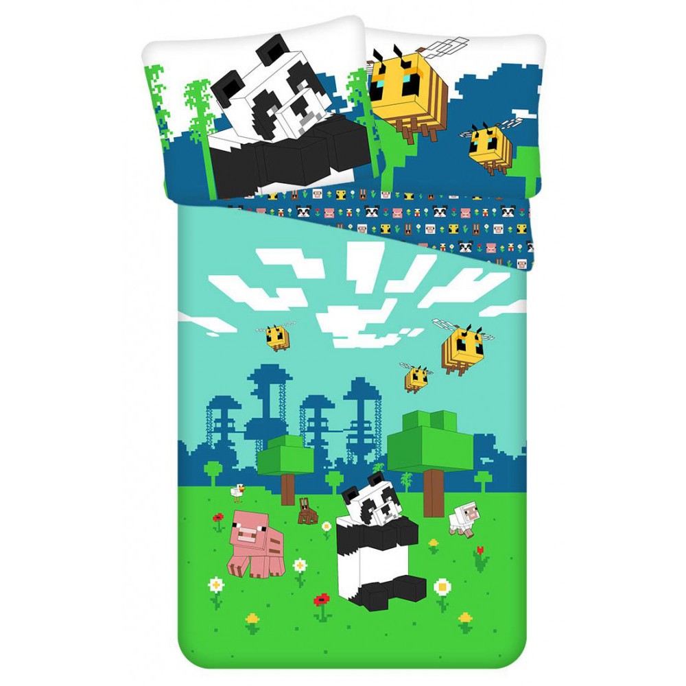 Minecraft Explore Overworld Bedding Set 140×200cm, 70×90 cm