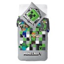 Minecraft Grey bedding set 140×200cm, 70×90 cm