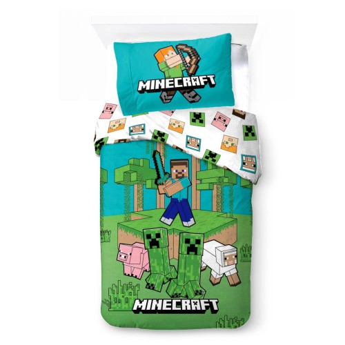 Minecraft Jungle Explore bedding set 140×200cm, 70×90 cm