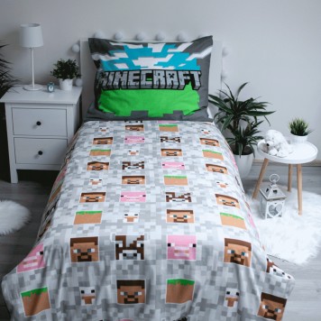 Minecraft bedding cover 140×200cm, 70×90 cm