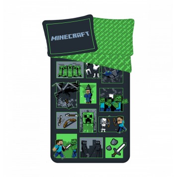 Minecraft Survival Mode Bedding Set 140×200cm, 70×90 cm