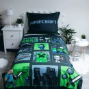 Minecraft Survival Mode Bedding Set 140×200cm, 70×90 cm