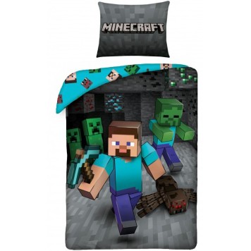 Minecraft Underground bedding cover Miner 140×200cm, 70×90 cm